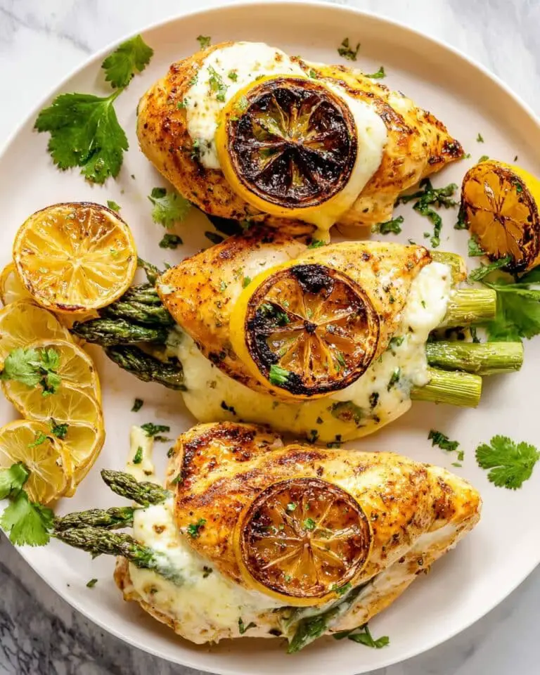 Asparagus Stuffed Chicken Breast with Honey Lime Recipe