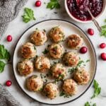 Cranberry Turkey Meatballs with Orange-Ginger Cranberry Chutney Recipe