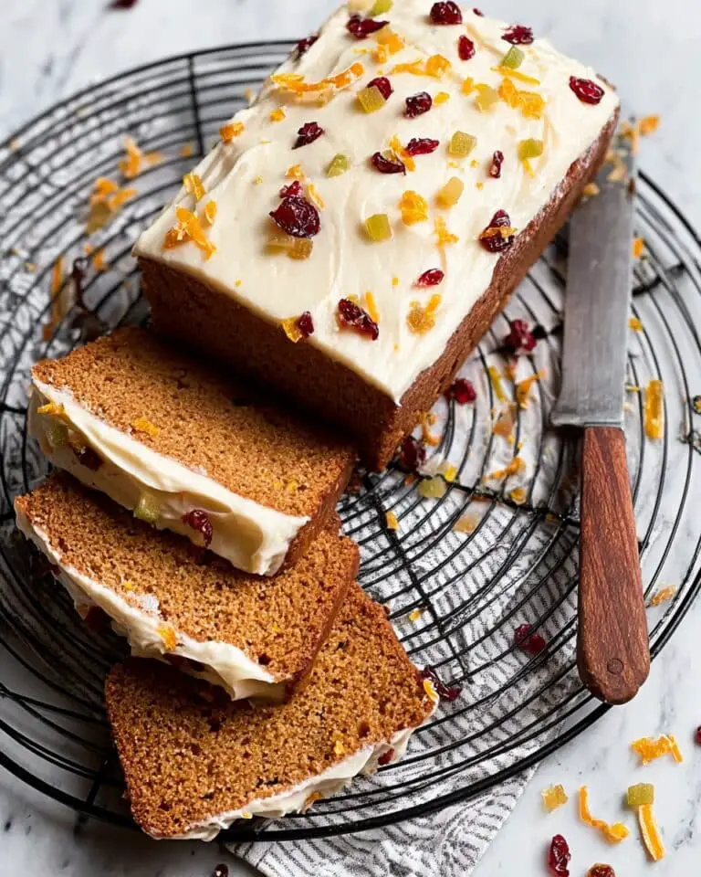 Gingerbread Loaf with Orange Zest and Cranberries Recipe