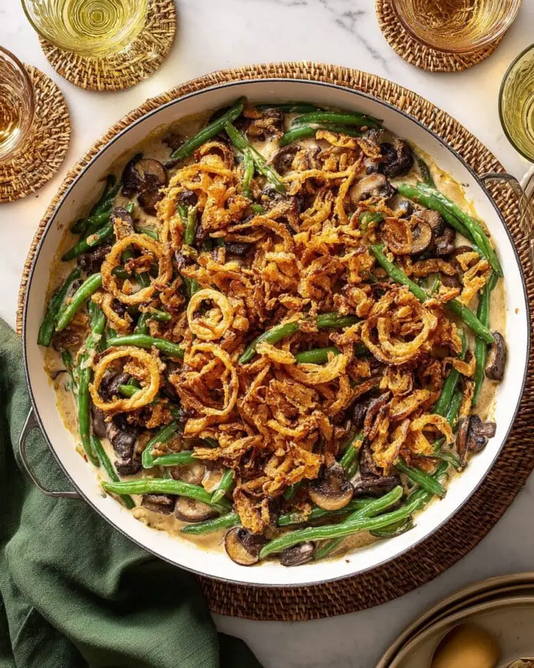 Creamy Green Bean Mushroom Casserole Recipe
