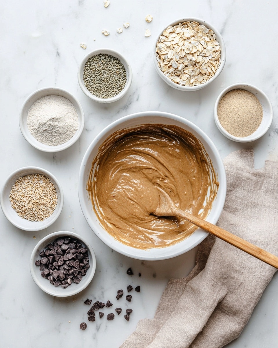 The image shows a white baking dish filled with eight rolled crepes arranged in two rows, each crepe smooth and pale yellow, with slight golden spots and soft texture. Around the dish, on a white marbled surface, there is a clear glass bowl with shredded white cheese on the left, a clear glass measuring cup with rich red tomato sauce above it, a small white bowl with grated parmesan cheese below, and a metal saucepan with thick white sauce and a spoon inside on the right. The colors are calm and natural, showing the preparation steps before baking or serving. Photo taken with an iphone --ar 4:5 --v 7