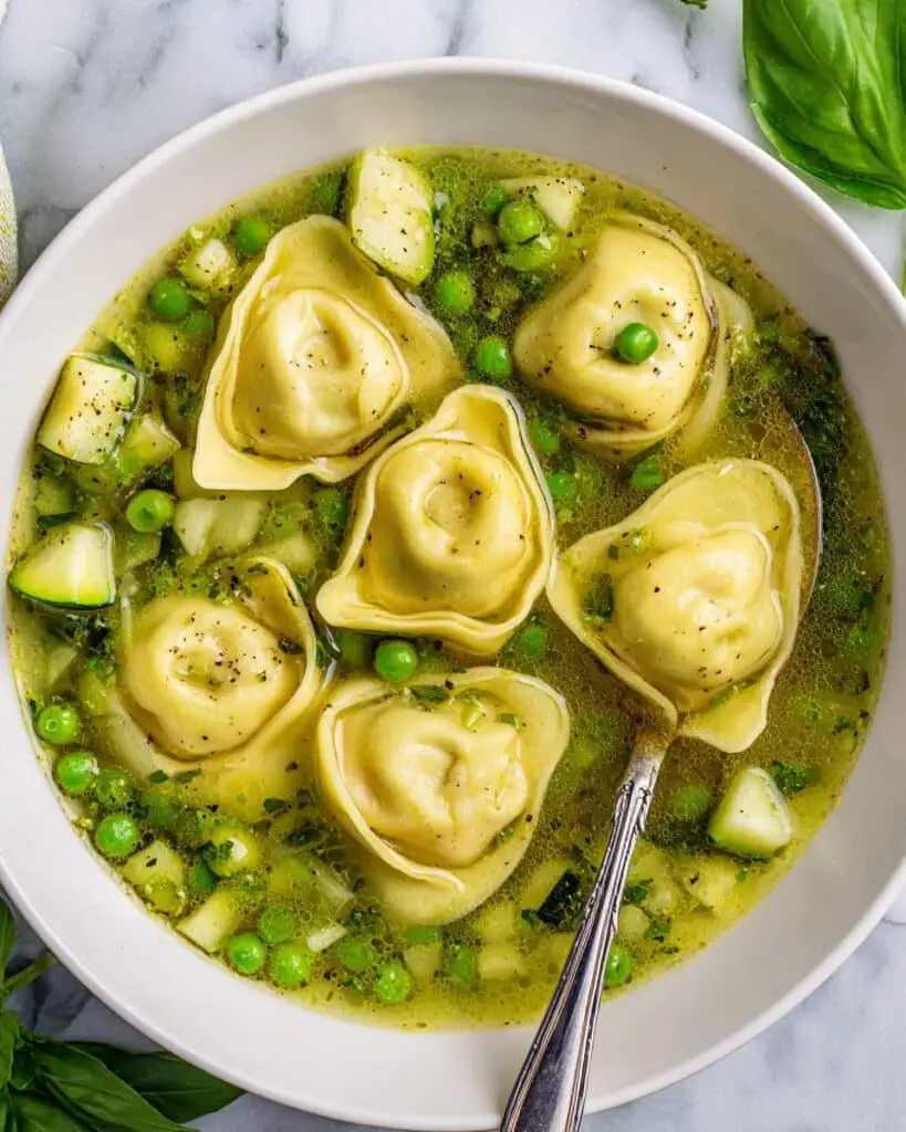 Pesto Tortellini Soup (Green Minestrone) Recipe