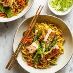 Teriyaki Salmon Noodles Stir Fry Recipe