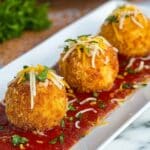 Crispy Fried Mac and Cheese Bites with Marinara Dipping Sauce Recipe