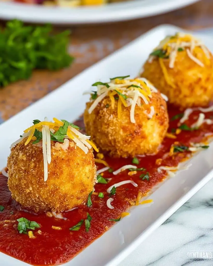 Crispy Fried Mac and Cheese Bites with Marinara Dipping Sauce Recipe