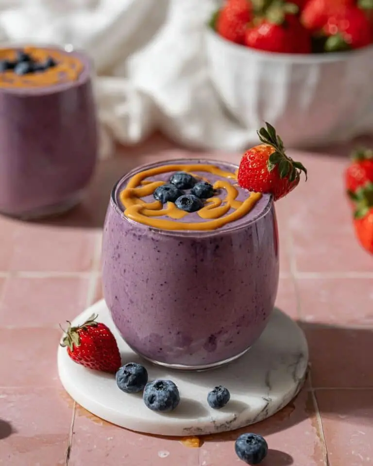 Peanut Butter and Jelly Smoothie (Easy + High Protein) Recipe