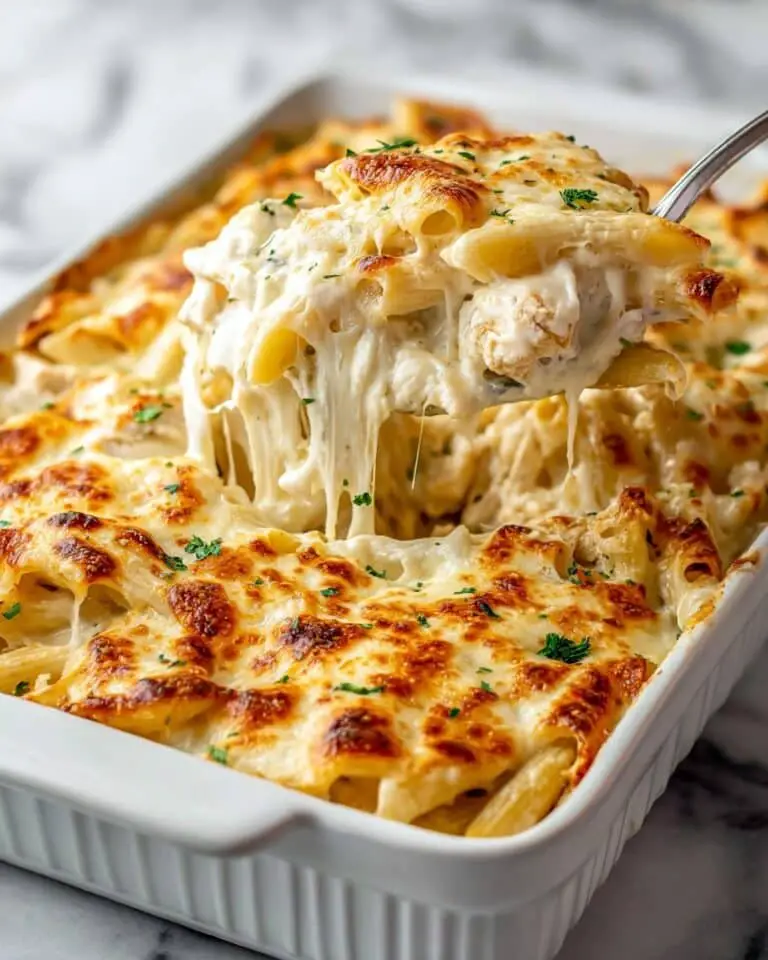 Creamy Chicken Alfredo Bake Casserole Recipe