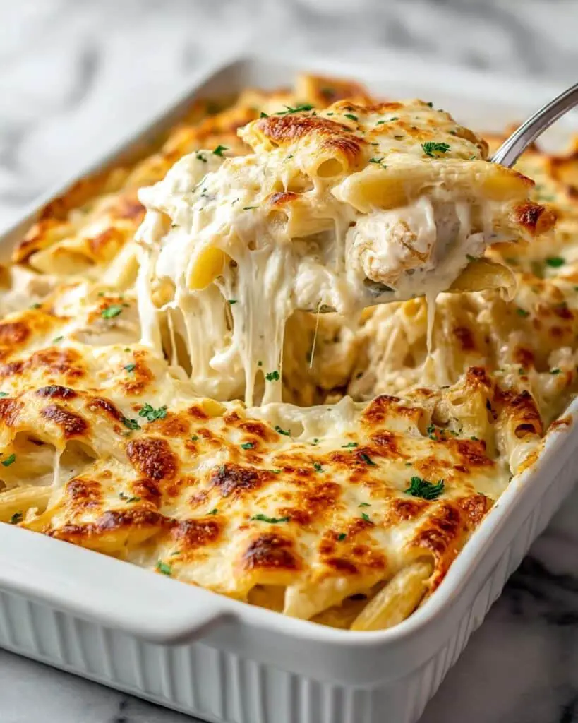 Creamy Chicken Alfredo Bake Casserole Recipe