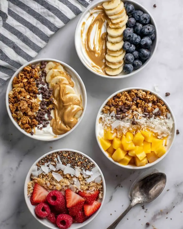 Easy Yogurt Granola Bowls (4 Ways!) Recipe