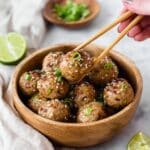 Thai Chicken Meatballs with Sweet Chili Sauce Recipe