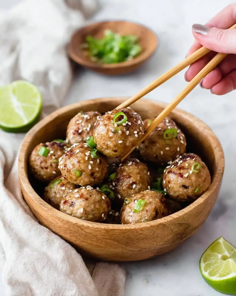 Thai Chicken Meatballs with Sweet Chili Sauce Recipe