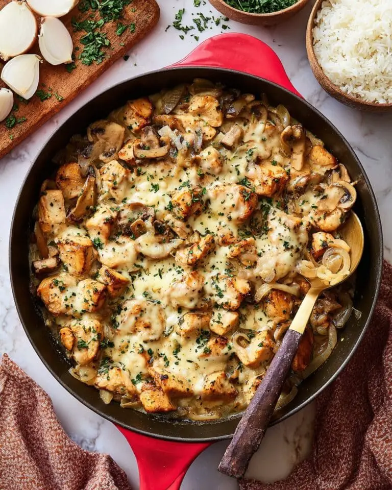 One Pan French Onion Chicken & Mushrooms Recipe