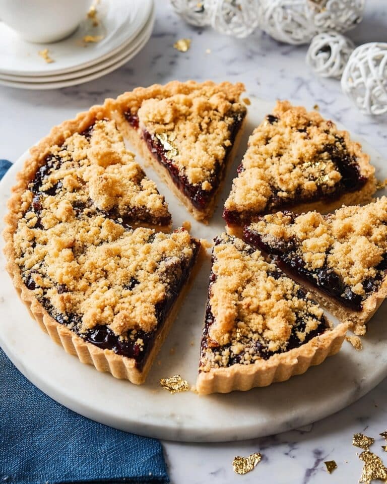 Mince Pie Tart with Cranberries, Almonds, and Crumble Topping Recipe