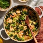 One Pan Creamy Shrimp and Orzo Recipe