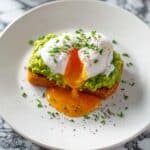 Hash Brown Avocado Toast with Poached Eggs and Chives Recipe