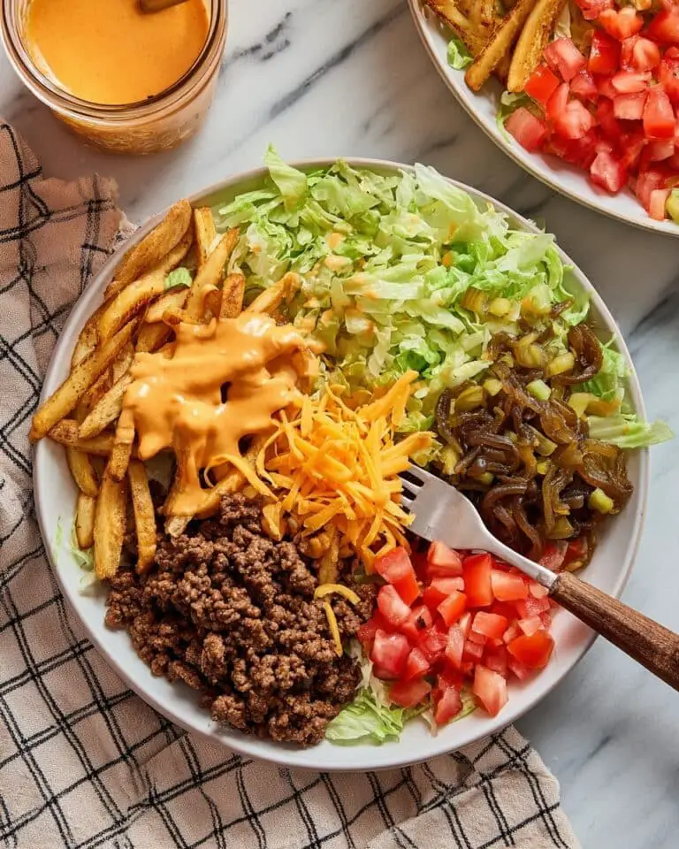 Burger Bowls with Caramelized Onions and Secret Sauce Recipe