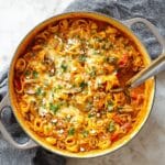 One Pot Ground Chicken Fajita Pasta Recipe