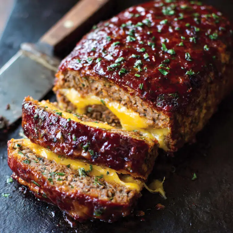 Cheddar-Stuffed Sweet Potato BBQ Turkey Meatloaf Recipe