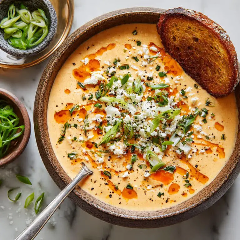 Cheddar Buffalo Cauliflower Soup Recipe