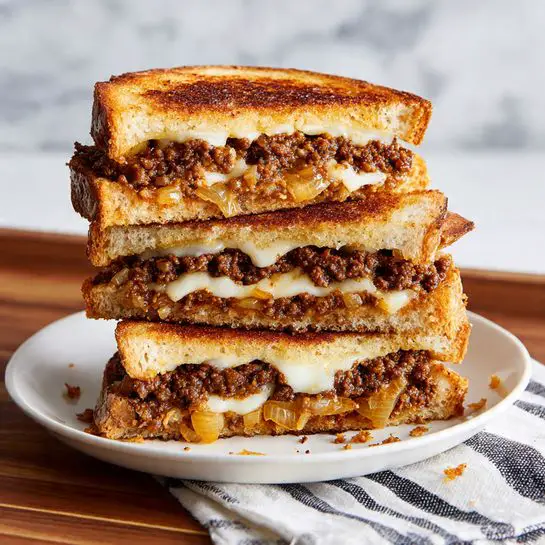 Patty Melt Sandwich Recipe with Caramelized Onions Recipe