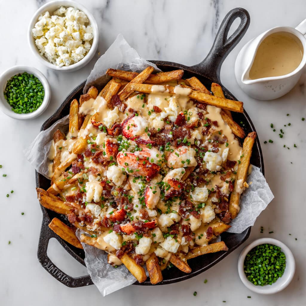 Lobster Poutine with Brown Butter Cheese Sauce Recipe