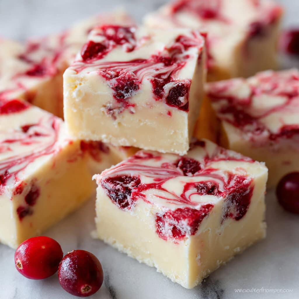 Cranberry White Chocolate Fudge Recipe