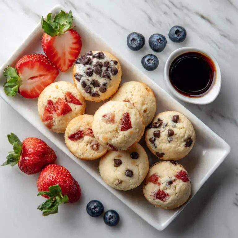 Pancake Mini Muffins with Fruit and Chocolate Chips Recipe