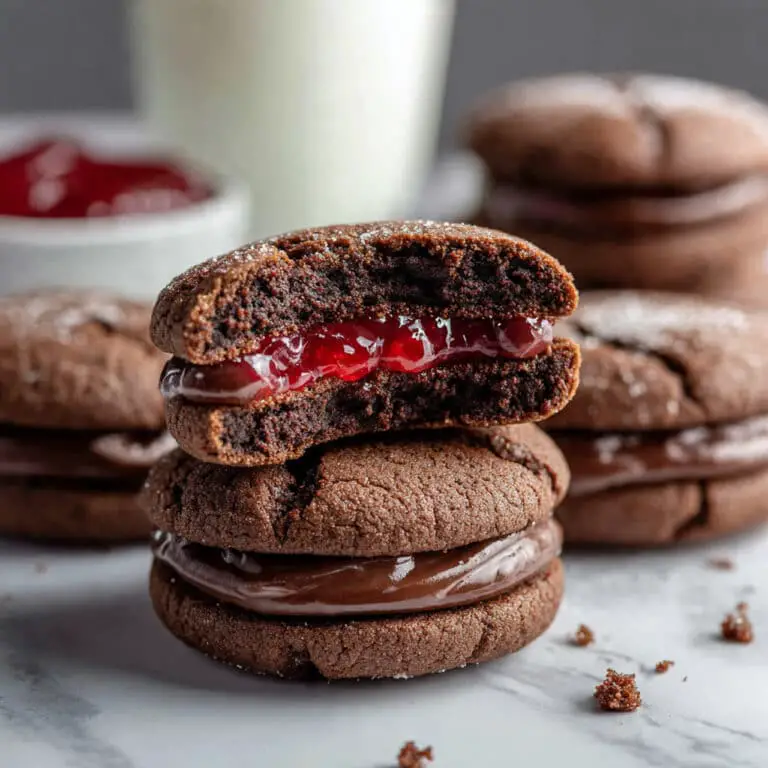 Chocolate Raspberry Sandwich Cookies Recipe
