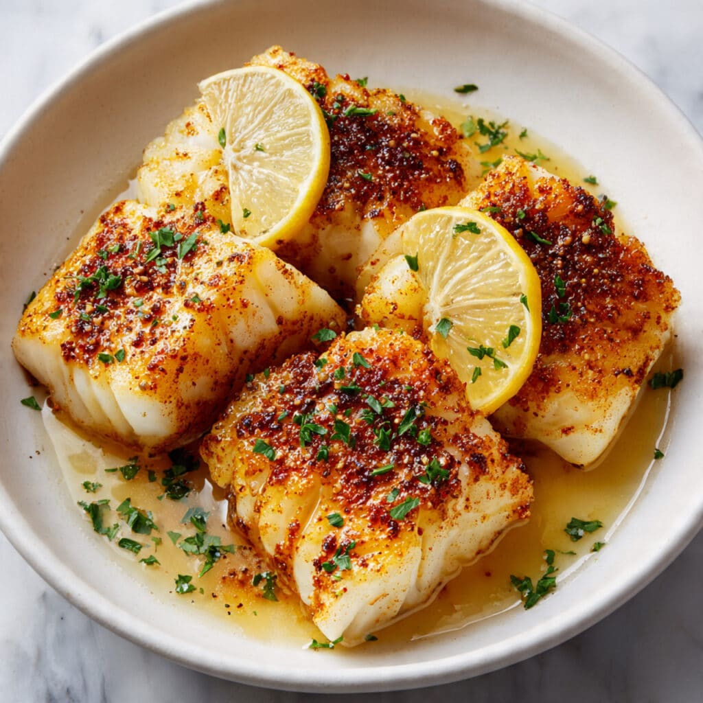 Lemon Garlic Butter Baked Cod Recipe