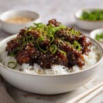 Teriyaki Crispy Tofu with Rice and Vegetables Recipe