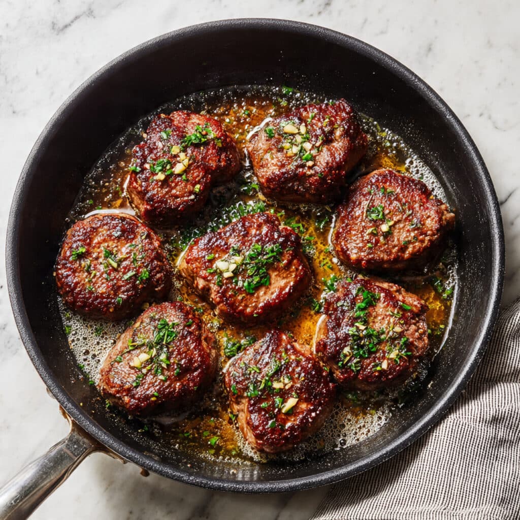 Pan Seared Lamb Chops with Garlic, Rosemary, and Thyme Recipe