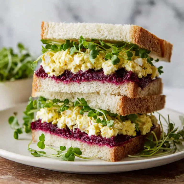 Egg Salad Sandwiches with Roasted Beet and Microgreens Recipe