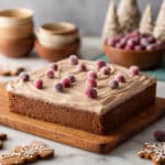 Gingerbread Cake with Spiced Frosting and Festive Decorations Recipe