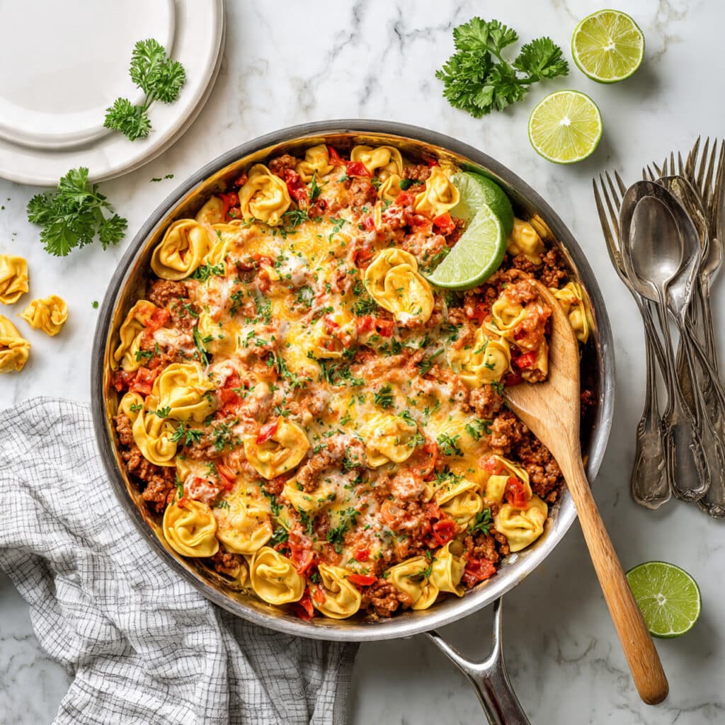Cheesy Taco Tortellini Recipe