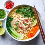 Curry Chicken Noodle Soup with Coconut Milk and Fresh Herbs Recipe