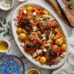Easy Whole Roasted Chicken with Roasted Vegetables and Fresh Herbs Recipe