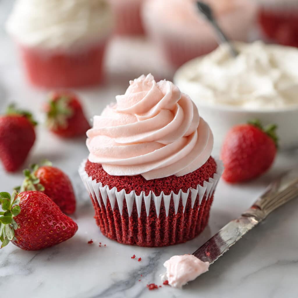 Red Velvet Beet Cupcakes with Strawberry Coconut Whipped Cream Recipe