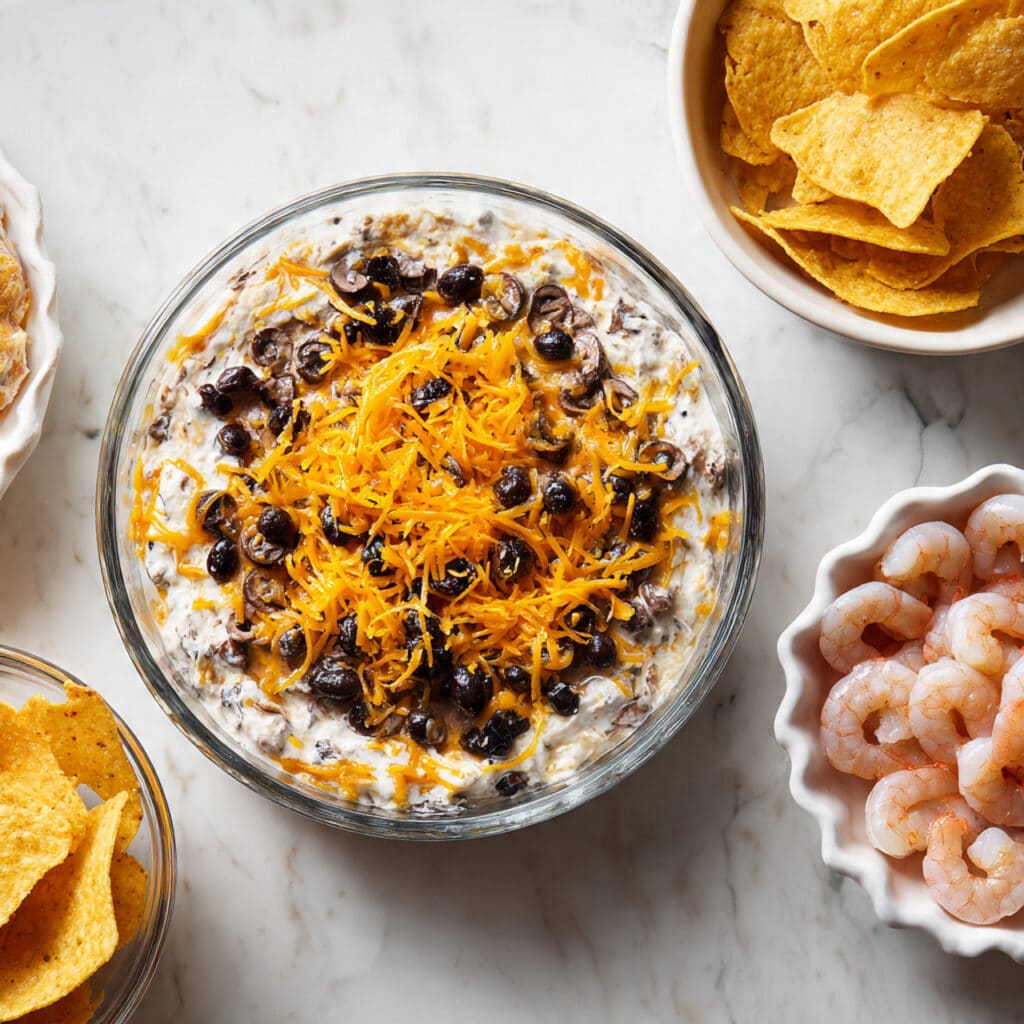 10-Minute Cream Cheese, Cocktail Sauce & Shrimp Dip Recipe