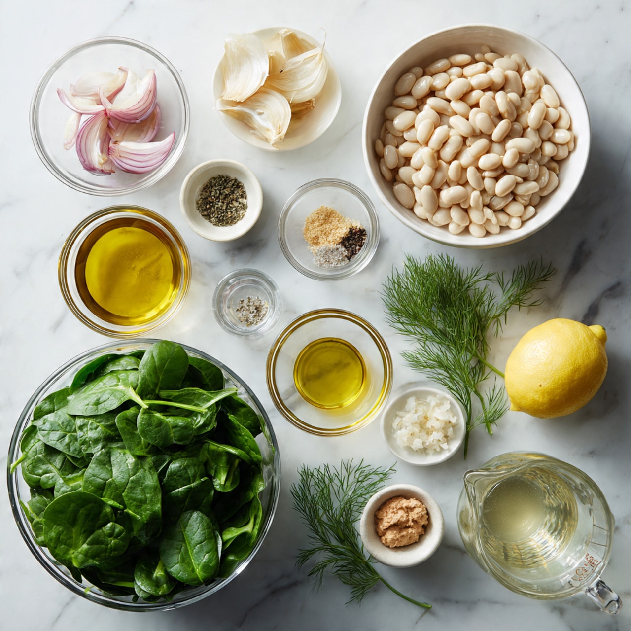 A teal round pot filled with a thick light orange creamy sauce at the bottom, covered with fresh, bright green spinach leaves spread all over in a single layer. The sauce surface is slightly visible beneath the large, glossy spinach leaves which vary in size and have their stems intact. This pot sits on a black cooktop with a white marbled countertop visible around it. The photo is bright and clear, showing the fresh texture of the spinach and the creamy sauce beneath. photo taken with an iphone --ar 4:5 --v 7