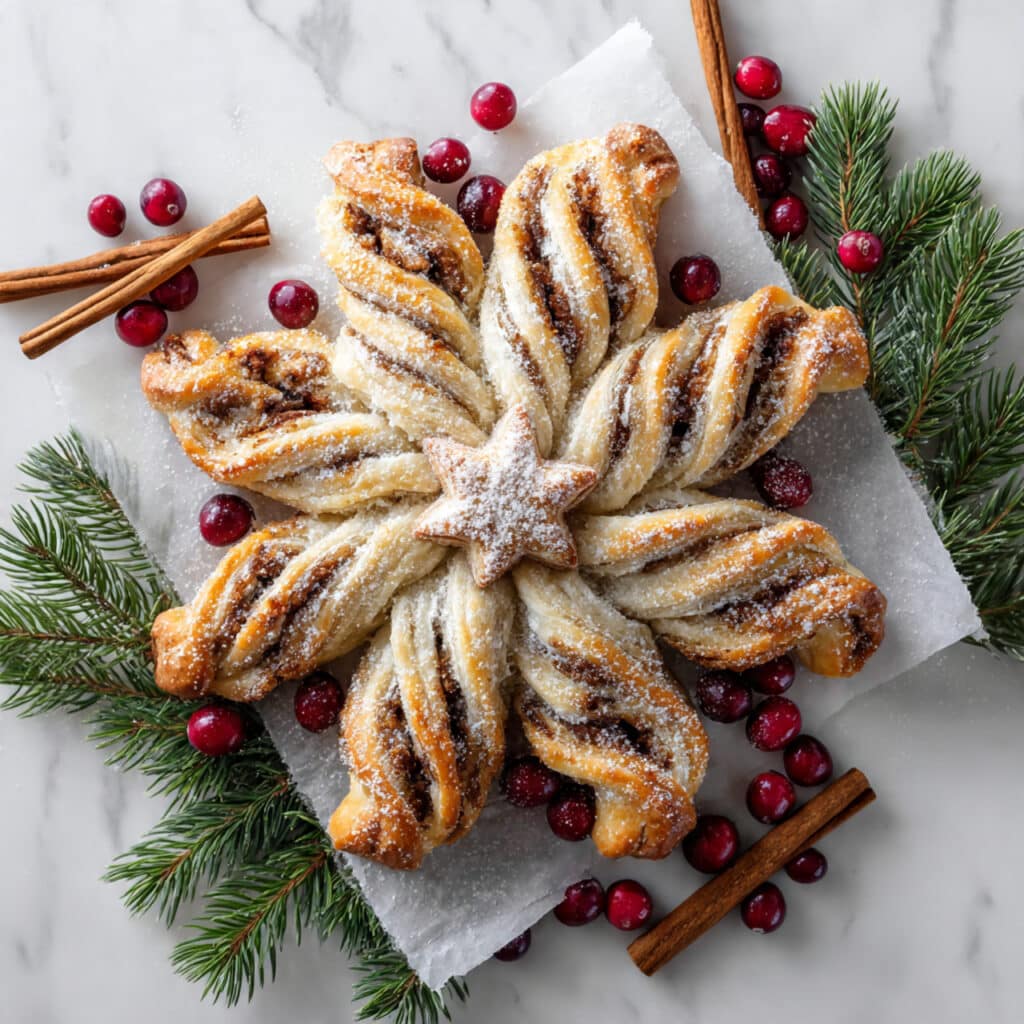 Snowflake Cinnamon Roll Recipe