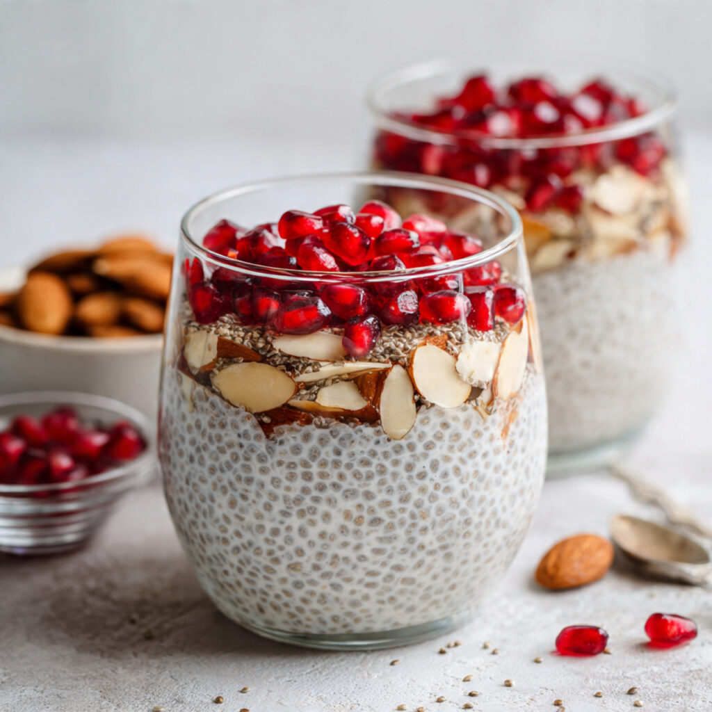 Pomegranate Chia Pudding Parfait Recipe