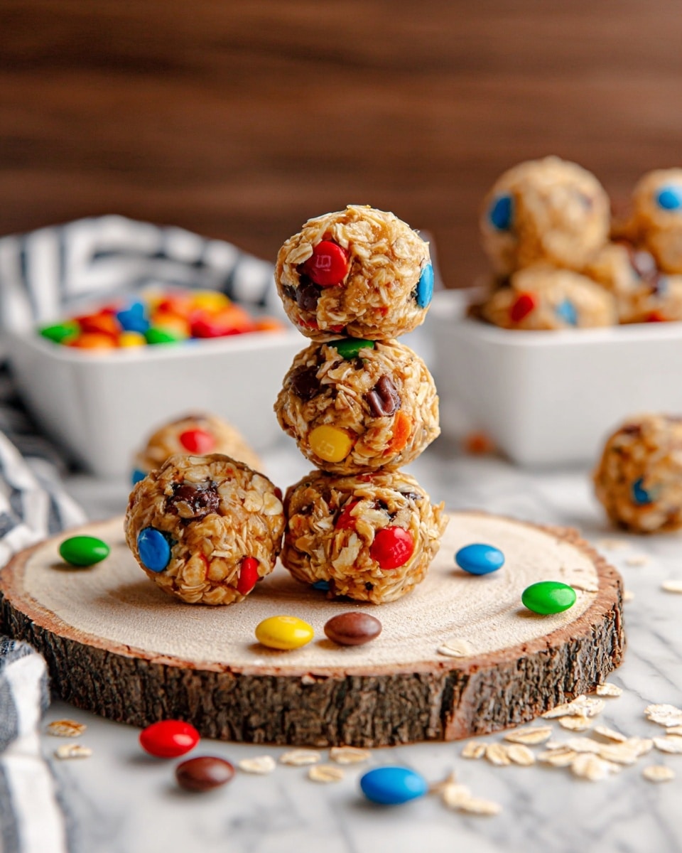 No Bake M&M Energy Balls Recipe