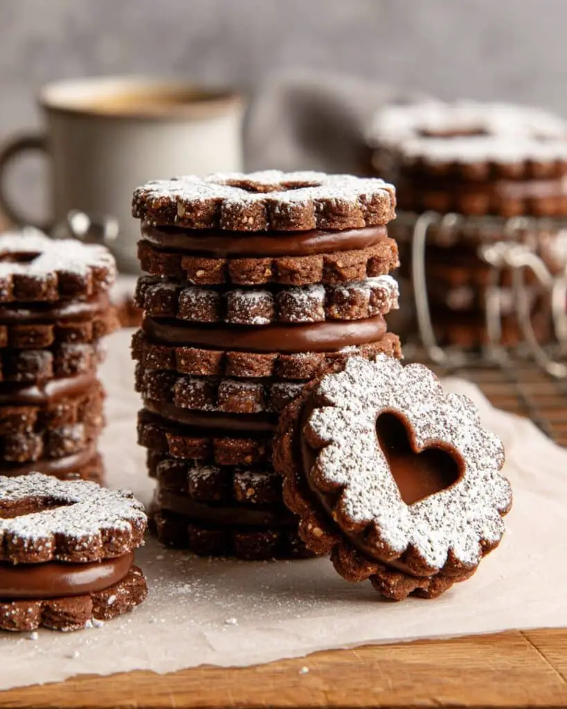 Chocolate Hazelnut Linzer Cookies Recipe