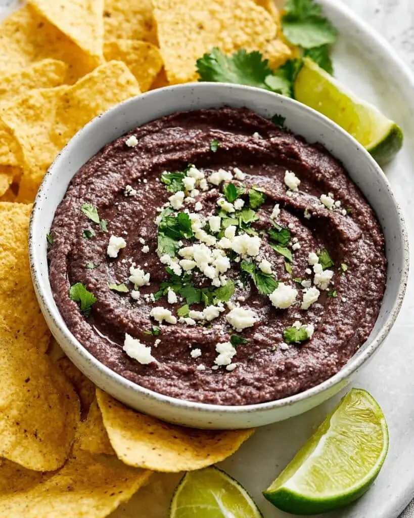 Creamy Black Bean Dip with Lime and Cilantro Recipe