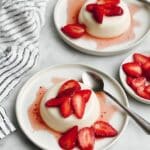 Honey-Vanilla Panna Cotta with Fresh Strawberry Topping Recipe