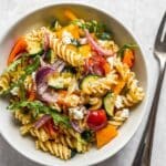 Roasted Veggie Pasta with Feta Recipe