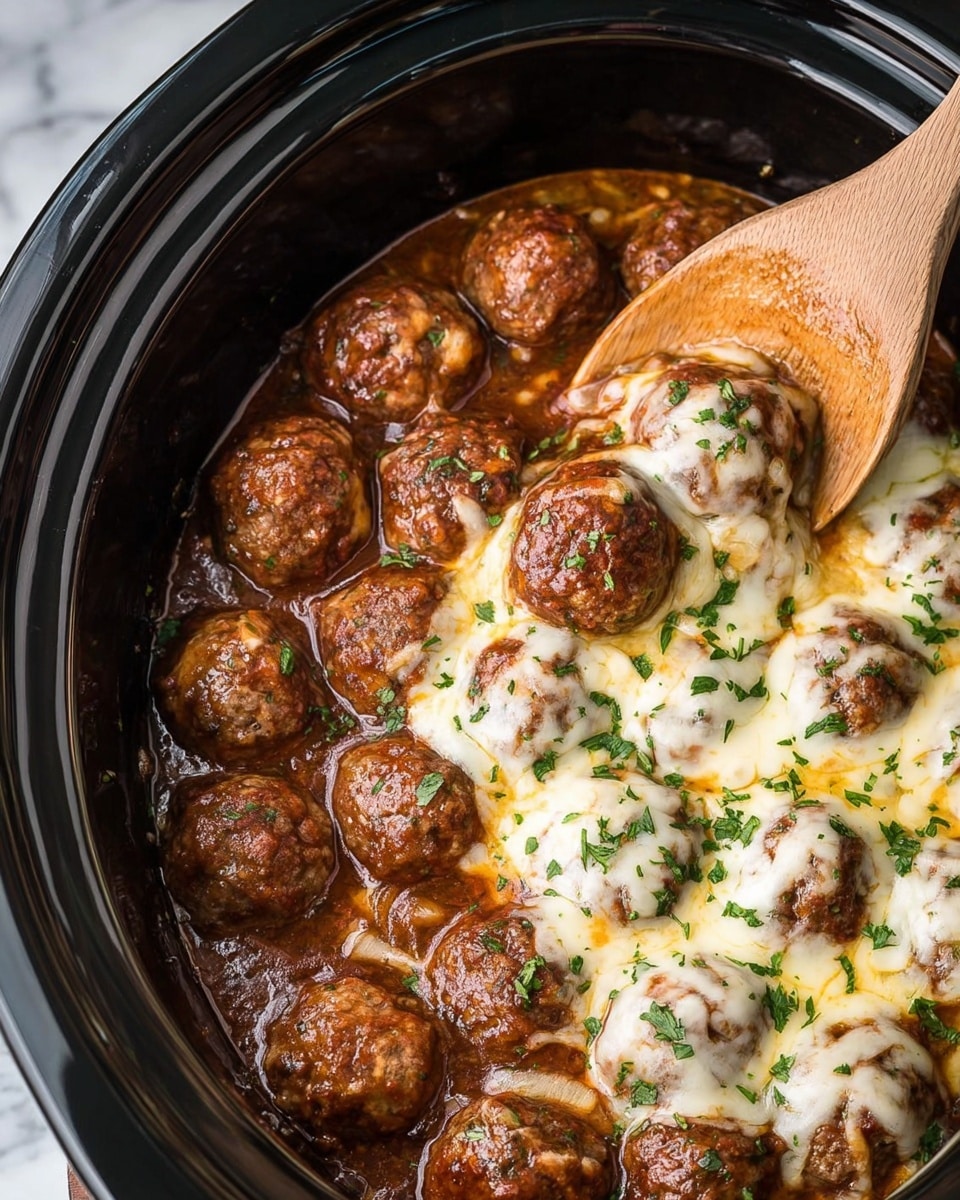 Crock Pot French Onion Meatballs Recipe