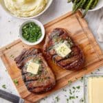 Grilled Ribeye Steaks with Butter Recipe