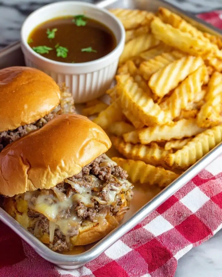 Slow Cooker Ground Beef French Dip Sandwiches Recipe