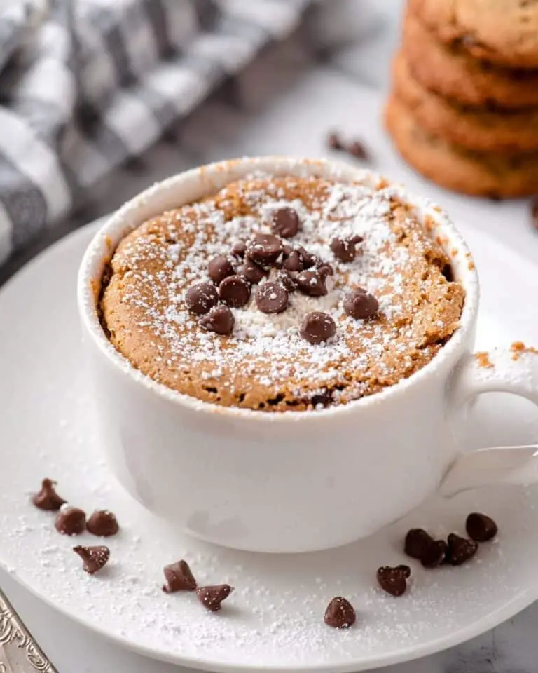 Chocolate Chip Cookie Mug Cake Recipe